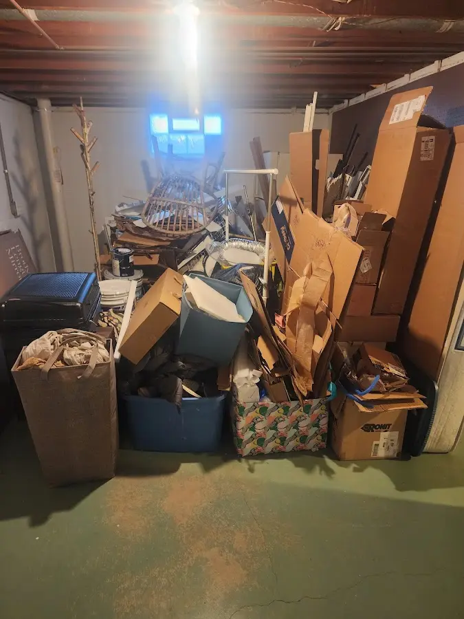 Roll-off dumpster container at job site for Concrete Dumpster Rental in Middle Smithfield